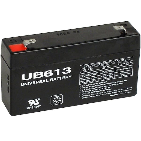 UPG 6-Volt 1.3 Ah F1 Terminal Sealed Lead Acid (SLA) AGM Rechargeable Battery