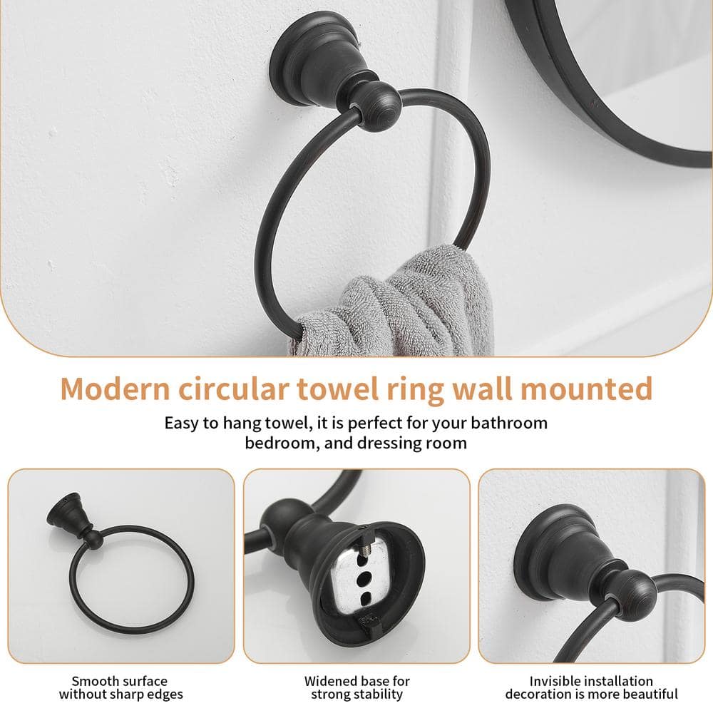 Bronze Wall Mounted Circular Towel Ring
