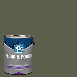 1 gal. PPG1127-7 Fresh Basil Satin Interior/Exterior Floor and Porch Paint