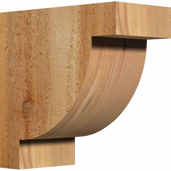 Ekena Millwork 6 in. x 12 in. x 12 in. Western Red Cedar Alpine Rough Sawn Corbel
