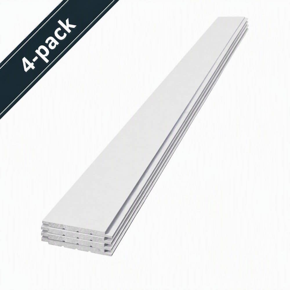 Edge 1 in. x 8 in. x 8 ft. Timeless Primed White Smooth Nickel Gap