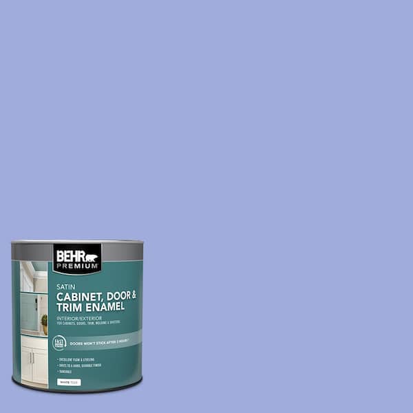 BEHR PREMIUM 1 qt. #P540-4 Lavender Sky Satin Enamel Interior/Exterior Cabinet, Door & Trim Paint