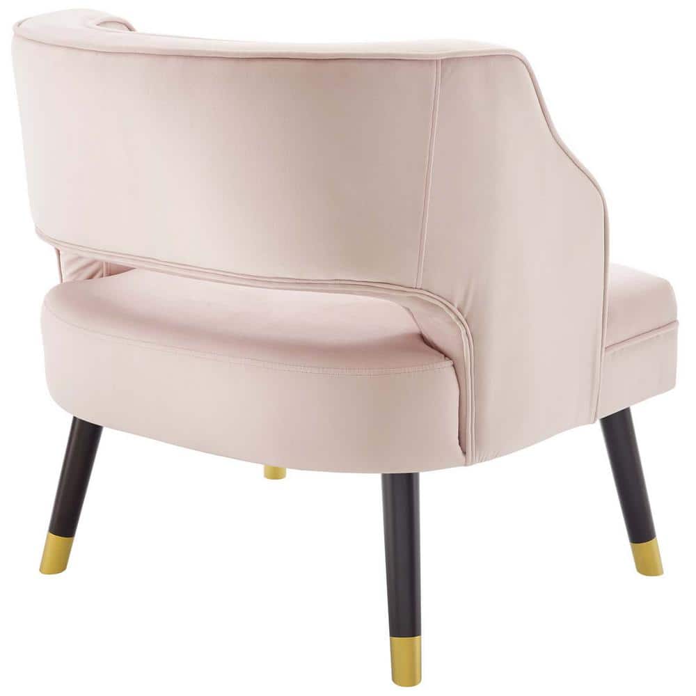 Elegant Gray Velvet Wood Accent Chair with Button Tufting