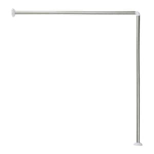 35.4 in. L x 35.4 in. W Wall Mounted Corner Shower Curtain Rod Chrome