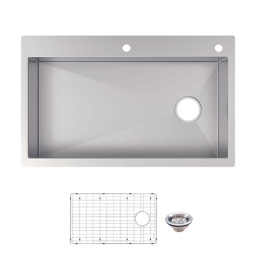 Glacier Bay Professional Zero Radius 36 in. Drop-In Single Bowl 16