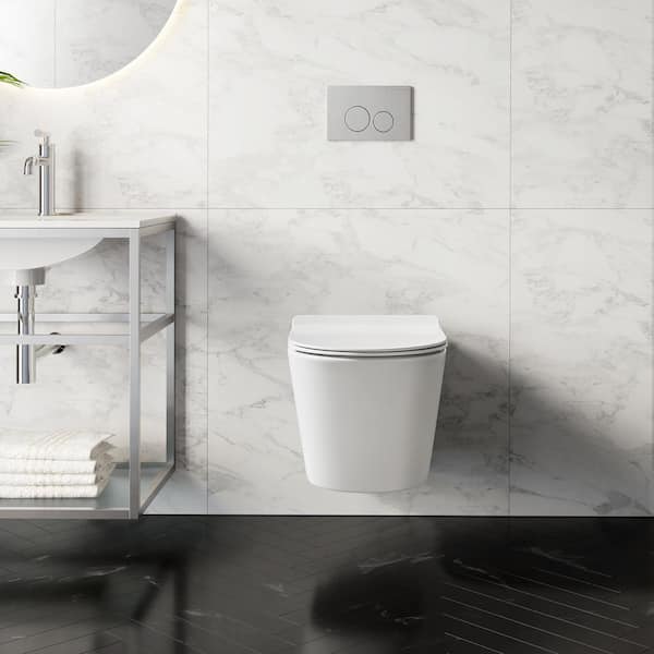 Swiss Madison Calice Wall-Hung Round Toilet Bowl Only in Glossy White