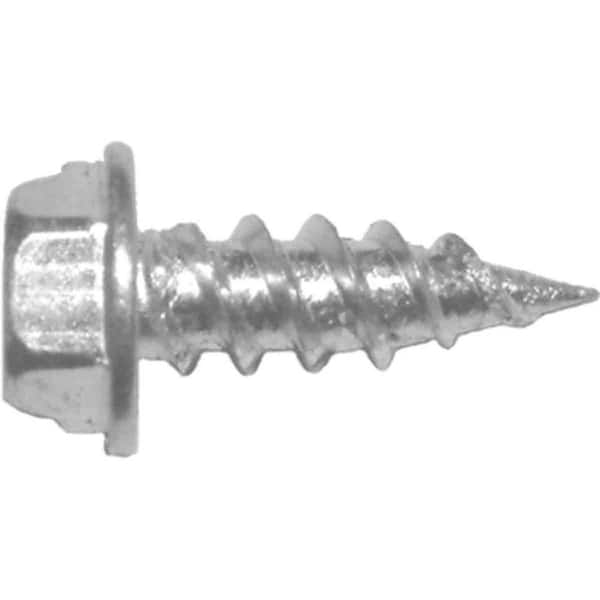 Drive Straight #10 x 3/4 in. 1 lb. Zinc-Plated Steel Hex-Washer-Head ...