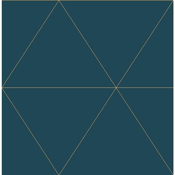 A-Street Prints Twilight Teal Geometric Teal Wallpaper Sample