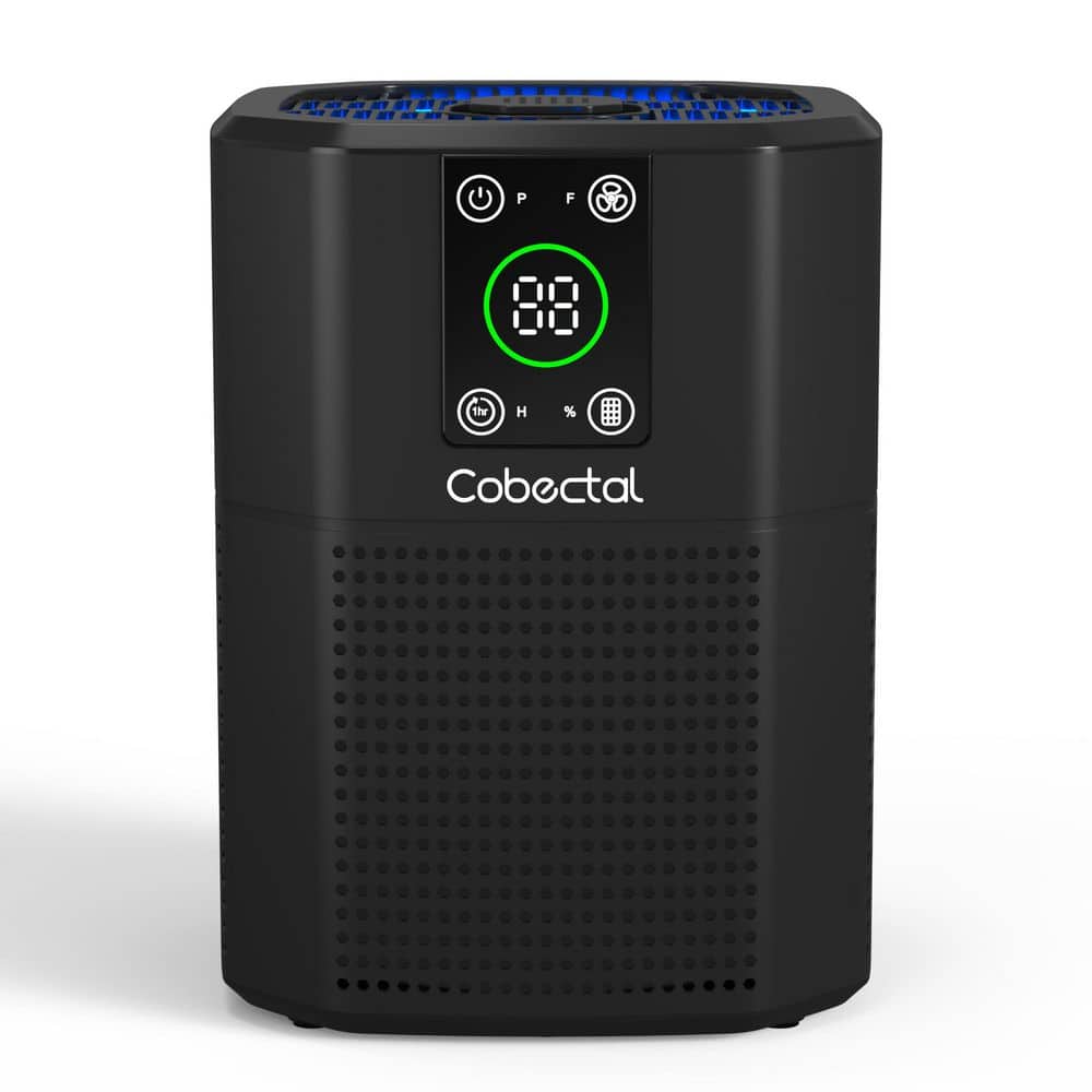 450 sq. ft. H14 True HEPA Personal Air Purifier in Black with Timer & Sleep Mode