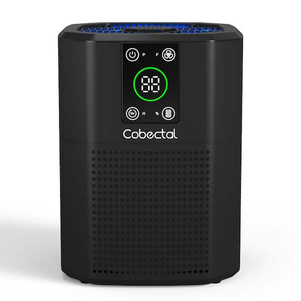 450 sq. ft. H14 True HEPA Personal Air Purifier in Black with Timer & Sleep Mode