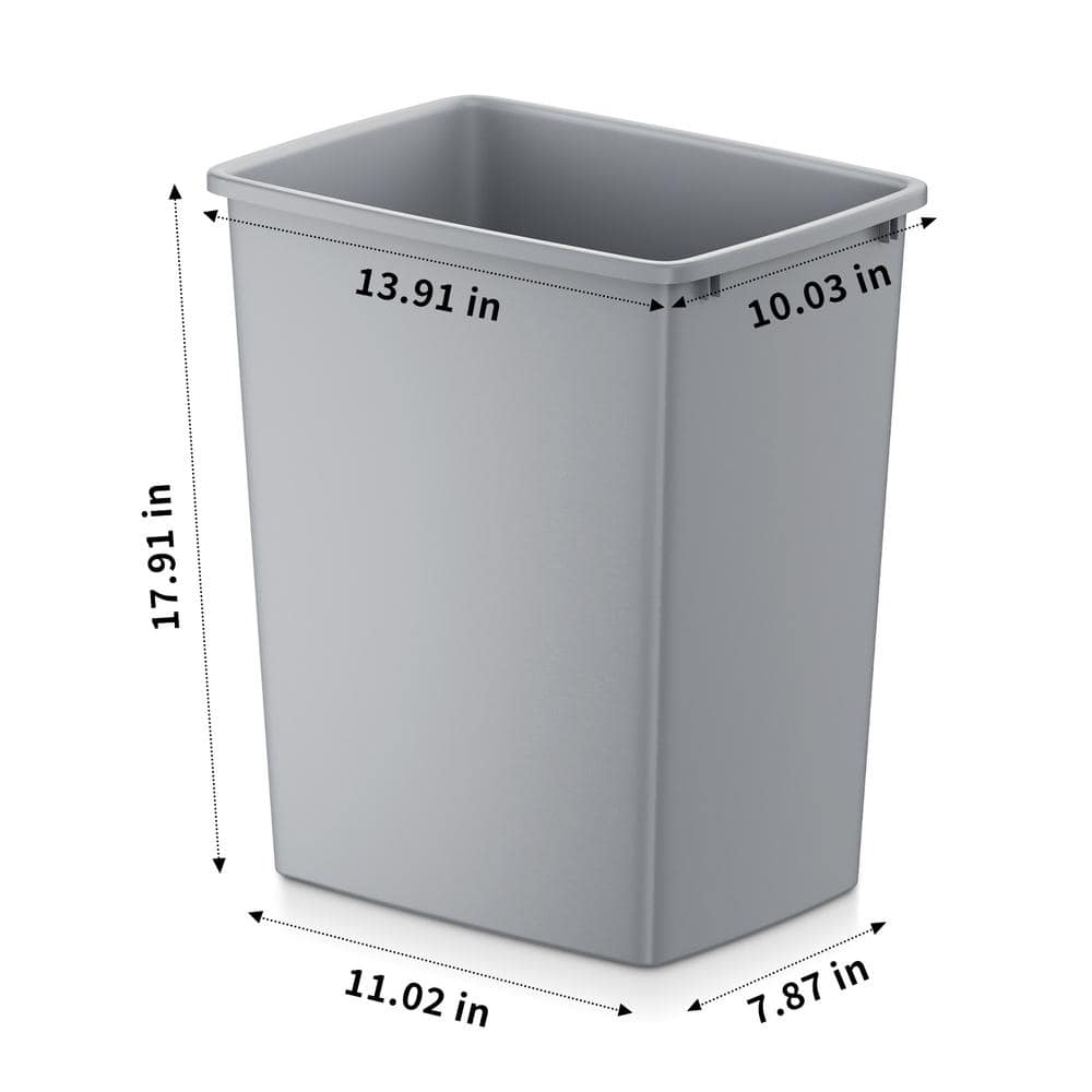 Orion Gray 35 Qt. Plastic Pull-Out Trash Bin Replacement