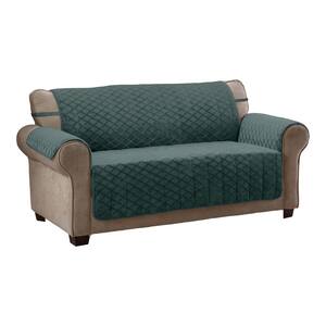 Fairmont Emerald 1-Piece Diamond Plush Sofa Furniture Cover
