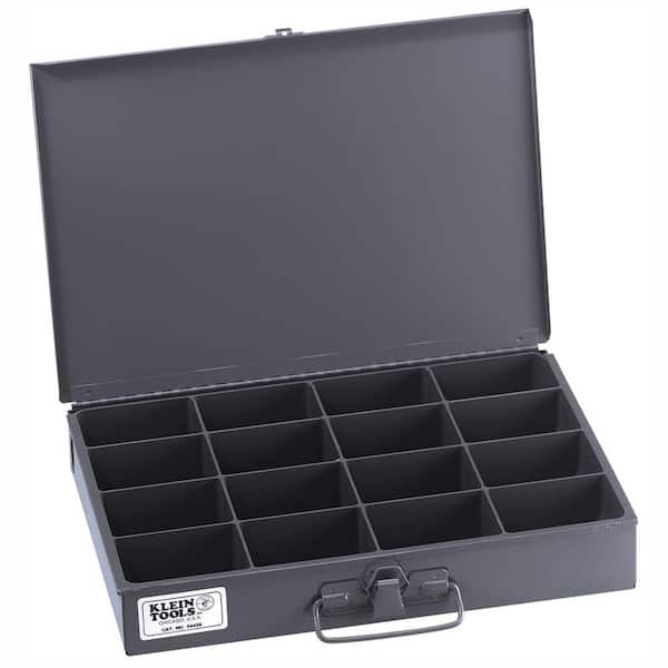Klein Tools Mid-Size 16-Compartment Parts Storage Box 54438 - The