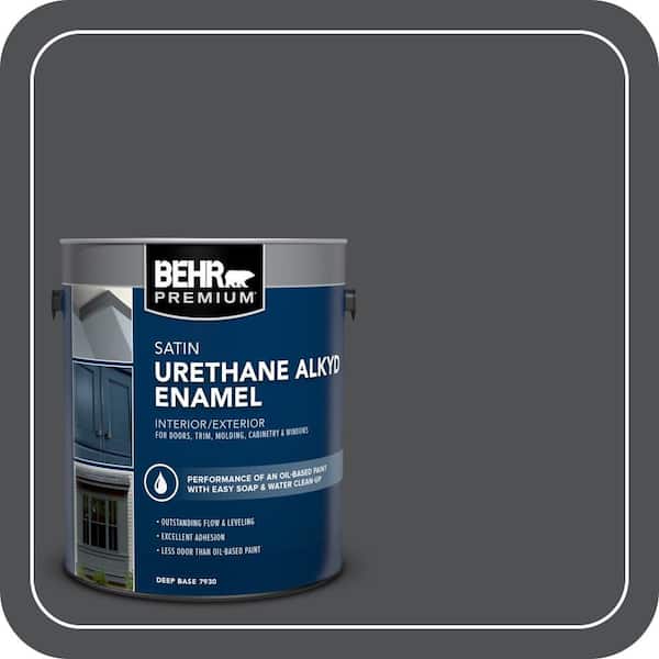 1 gal. #PPU18-01 Cracked Pepper Urethane Alkyd Satin Enamel Interior/Exterior Paint