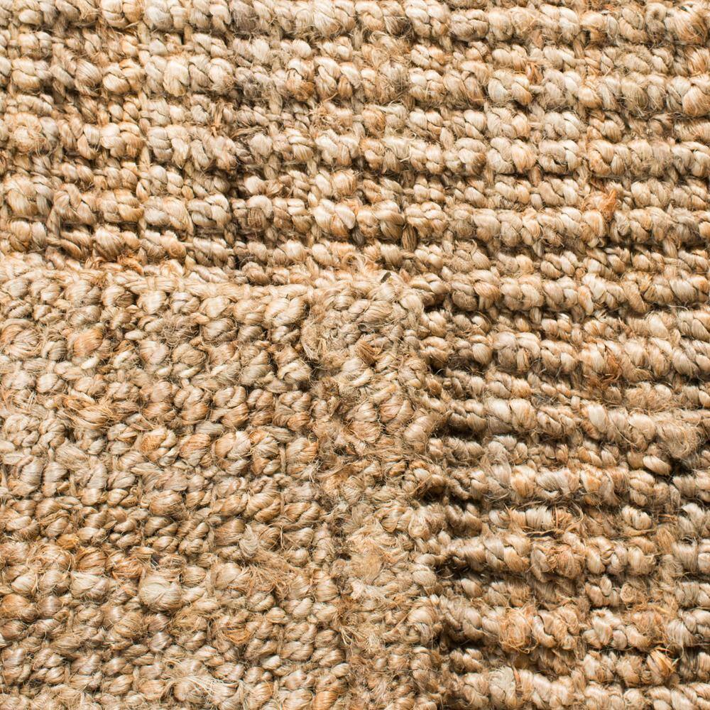 Natural Square Handwoven Wool and Cotton Area Rug
