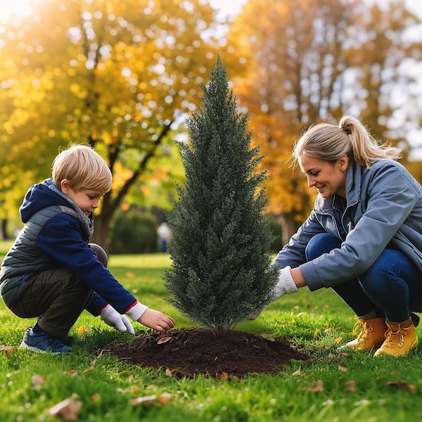 10 in Artificial Cedar Topiary Tree UV Resistant Faux Cypress