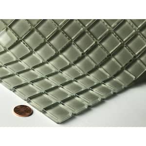Modern Design Styles Jade Green Square Mosaic 1 in. x 1 in. Glossy Glass Wall Floor and Pool Tile  (11 sq. ft.)