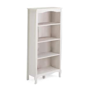 Haven 54.9 in. Wood White Bookcase (4-Shelf)