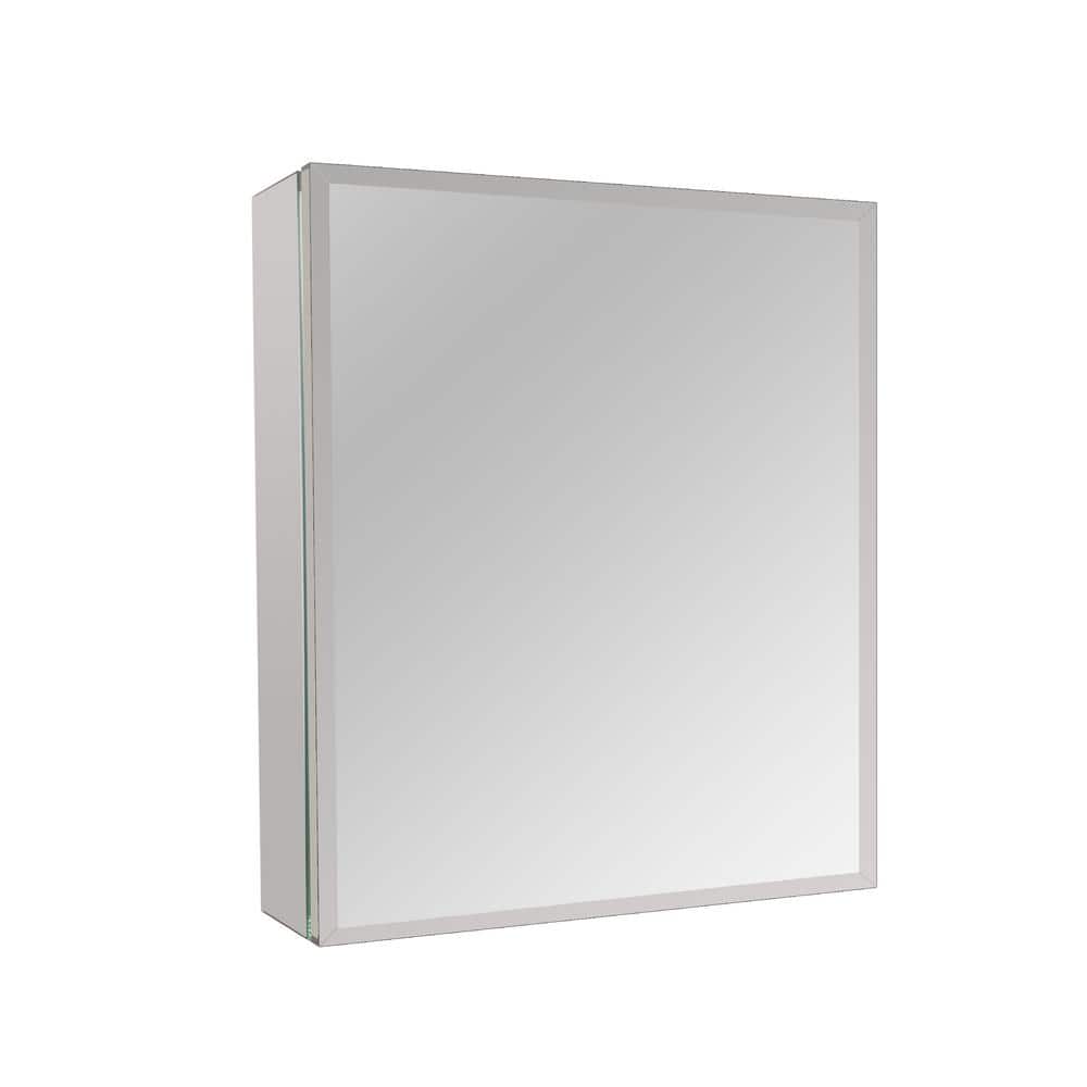 29 in. W x 22 in. H Silver Surface Mount Bi-View Bathroom Medicine Cabinet 