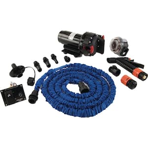Aqua Jet Wash Down 5.2 Gpm Pump Kit With Blue Collapsible Hose