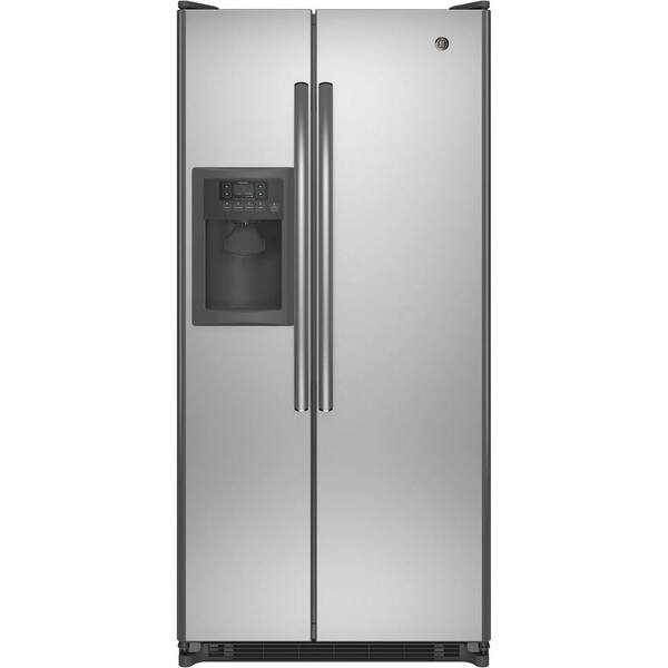 GE 31.5 in. W 20.0 cu. ft. Side by Side Refrigerator in Stainless Steel