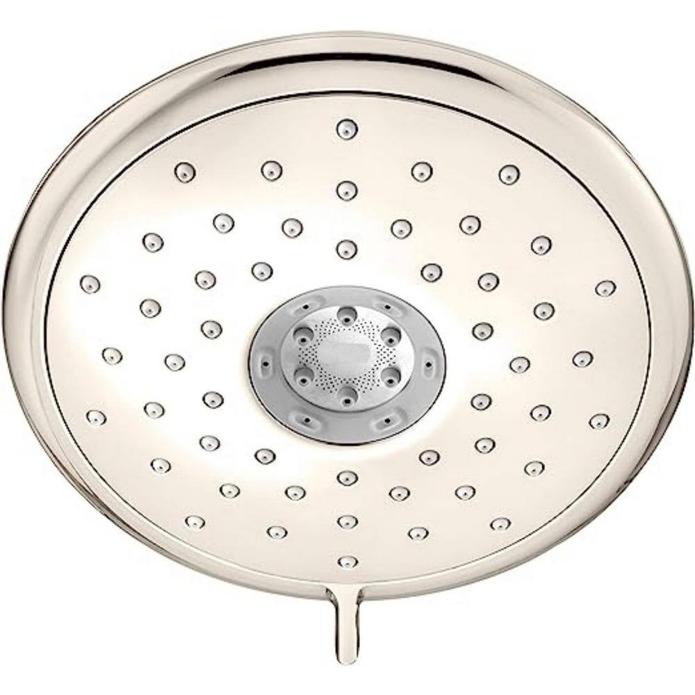 Polished Nickel Large Round Wall Mounted Shower Head