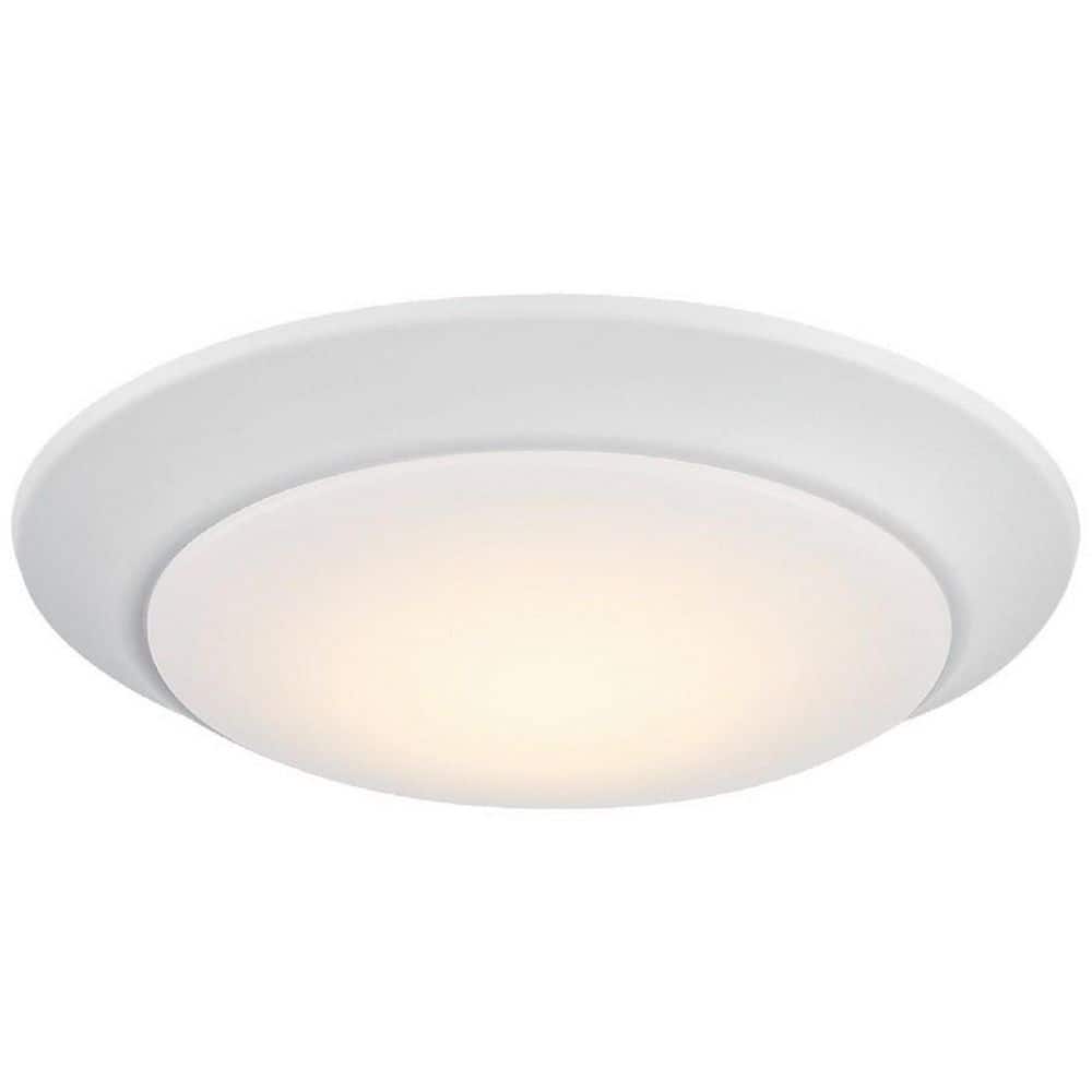 White Glass LED Indoor/Outdoor Flush Mount Light