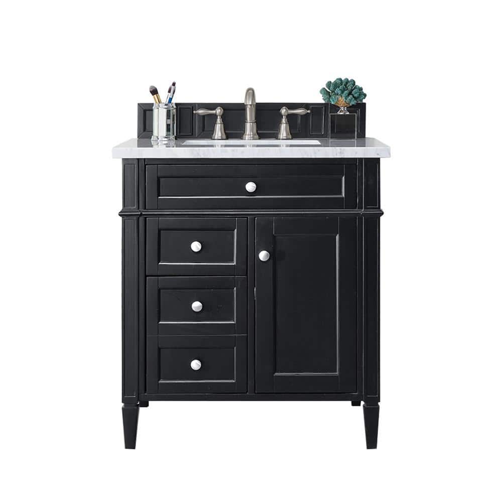 Brittany 30 in. W x 23.5 in.D x 34 in. H Single Vanity in Black Onyx with Q