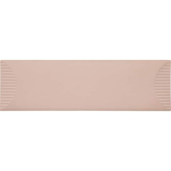 Daltile Stencil Blush 4 in. x 12 in. Glaze Porcelain Half Moon Floor and Wall Tile (5.81 sq. ft./case)