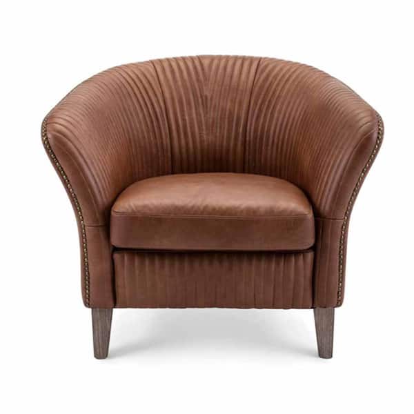 IMAX Wagner Brown Leather Chair
