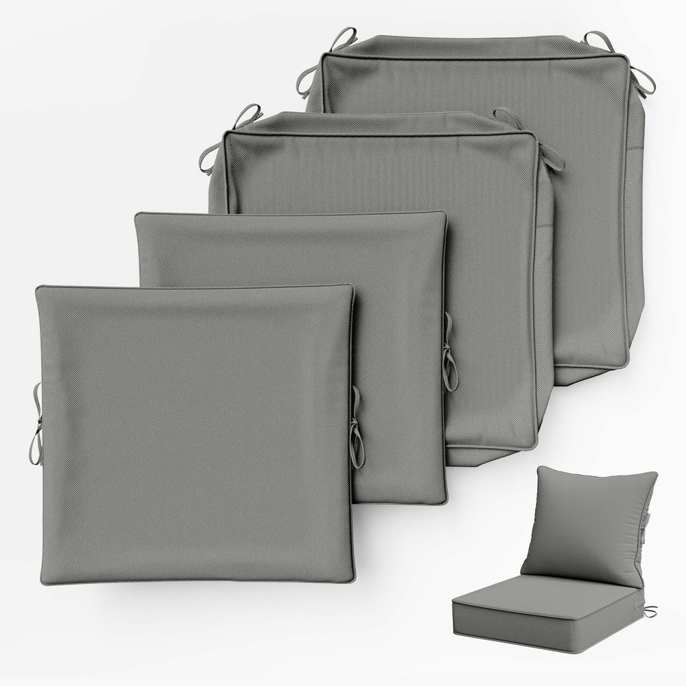22 in. x 24 in. Slipcover Replacement Outdoor Waterproof Seat&Back Cover Set for Chair and Sofa Light Grey (2-Pack) price history on PriceWatchPro