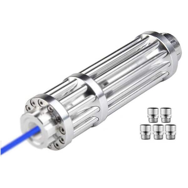 High Powered Handheld Flashlight with Blue Light for Outdoor Activities, Long Distance Reach, Rechargeable