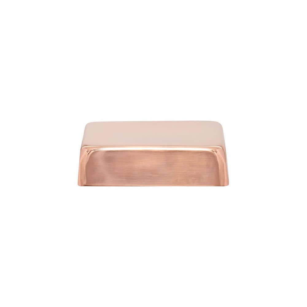 4 in. x 4 in. Copper Flat Top Slip Over Fence Post Cap with 3/4 in. Lip and