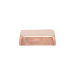 4 in. x 4 in. Copper Flat Top Slip Over Fence Post Cap with 3/4 in. Lip and Screws