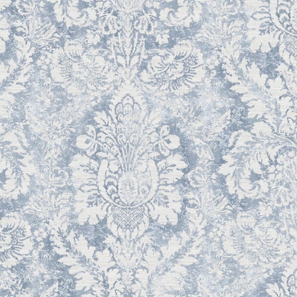 Norwall Valentine Damask Pink, Khaki & Grey Vinyl Roll Wallpaper (Covers 55 sq. ft.)