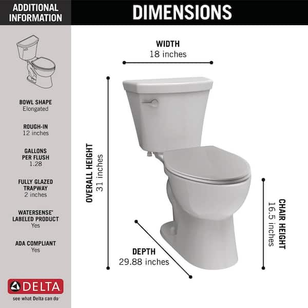 Elongated Toilet in White C43908-WH