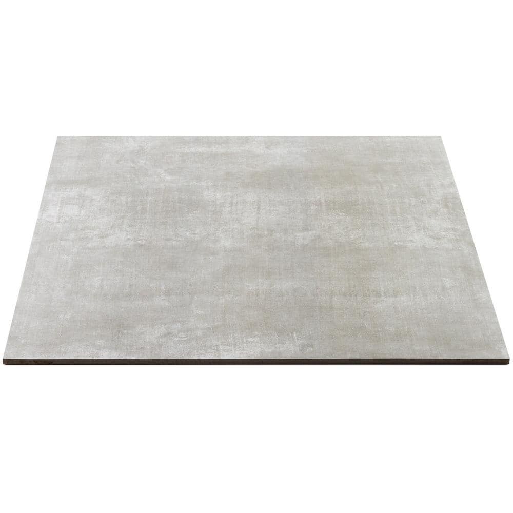 Essential 24" x 24" Matte Gray Porcelain Concrete Look Tile