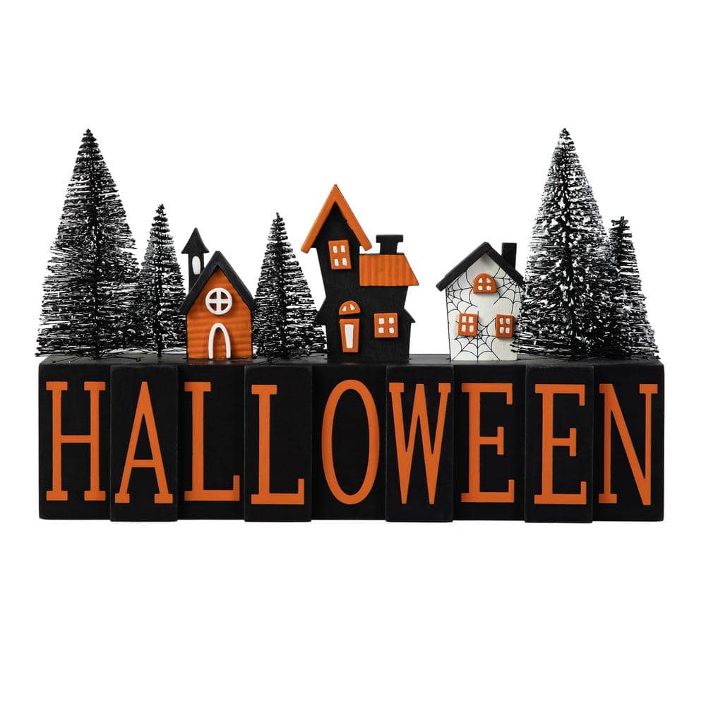 8.75 in. H Halloween Wooden Halloween Haunted House Table Sign price history on PriceWatchPro