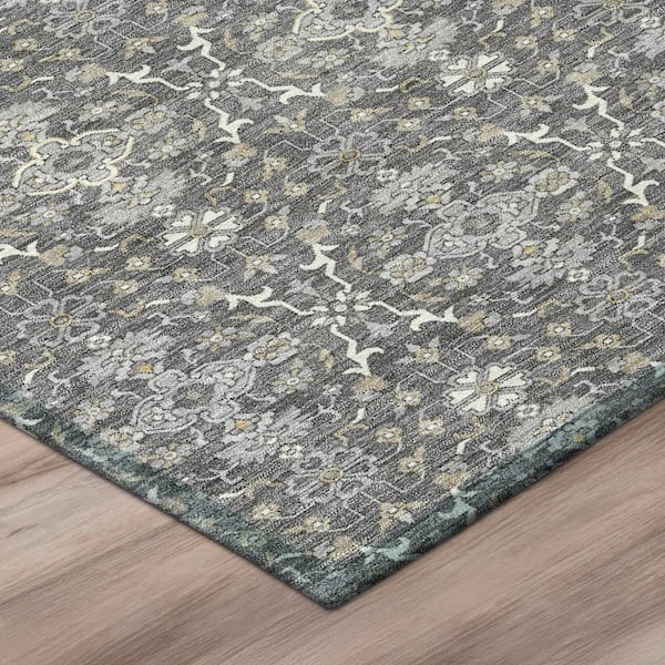 Chantille Machine Washable Indoor/Outdoor Abstract ACN2917 Gray 9 ft. x 12 ft. Area Rug