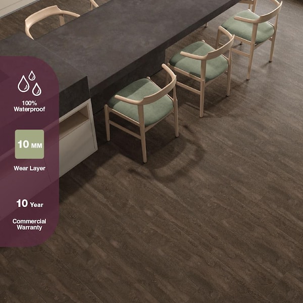 Fieldstone Slate Gray 10 mm T x 8 in. W Waterproof Laminate Wood Flooring (18.60 sq. ft./Case)