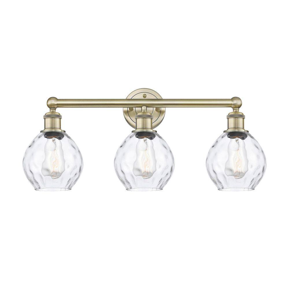 Waverly 24 in. 3-Light Antique Brass Vanity Light with Glass Shade price history on PriceWatchPro