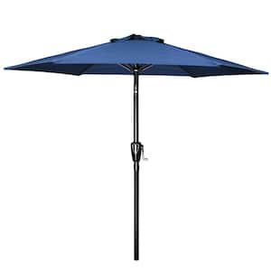 7.5 ft. Steel Market Tilt Patio Umbrella in Blue