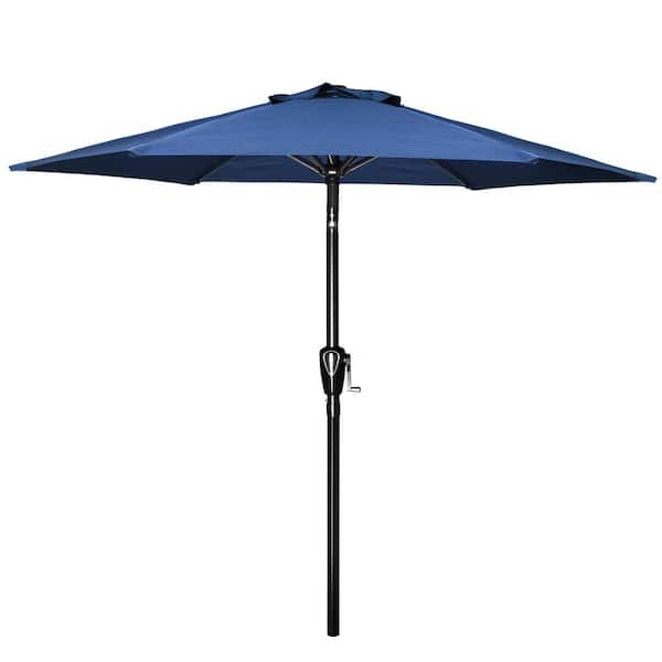dubbin 7.5 ft. Steel Market Tilt Patio Umbrella in Blue