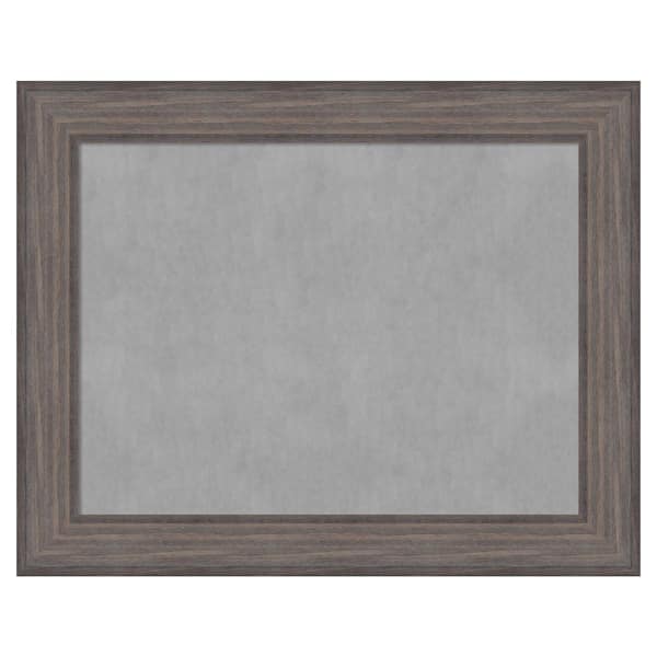 Amanti Art Country Barnwood 29 in. x 23 in. Framed Magnetic Board