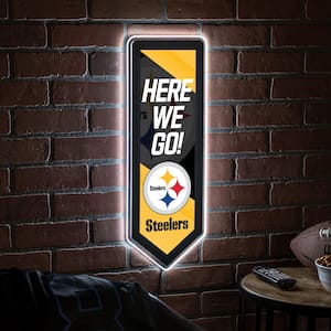 Pittsburgh Steelers Pennant 9 in. x 23 in. Plug-in LED Lighted Sign
