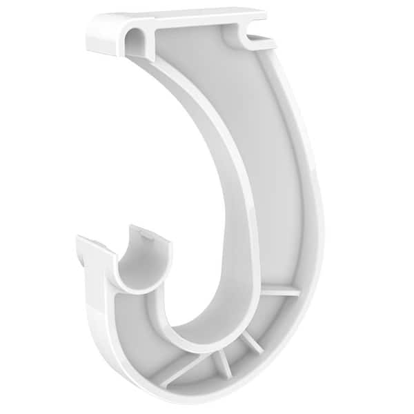 SuperSlide 6 in. x 1 in. White Closet Rod Bracket