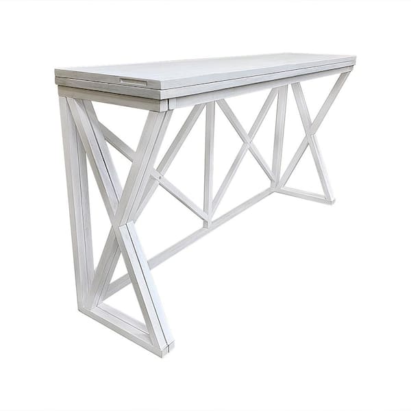 Taylor 0-Bottle Antique White Bar Table