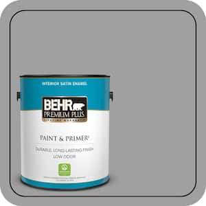 1 gal. #PPU26-06 Elemental Gray Satin Enamel Low Odor Interior Paint & Primer