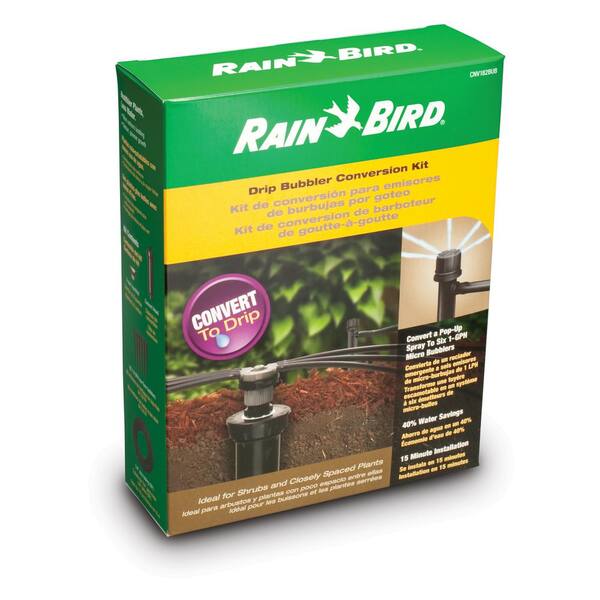 Rain Bird CNV182MBS Drip Irrigation Sprinkler Conversion Kit 1800 Pop-Up to 6 Drip Micro Bubblers with 1/4 Tubing 