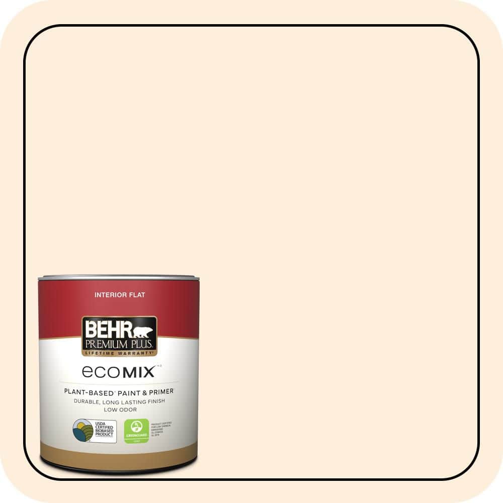 1 qt. #PWN-23 Silk Gown Flat EcoMix Plant-Based Interior Paint & Primer price history on PriceWatchPro